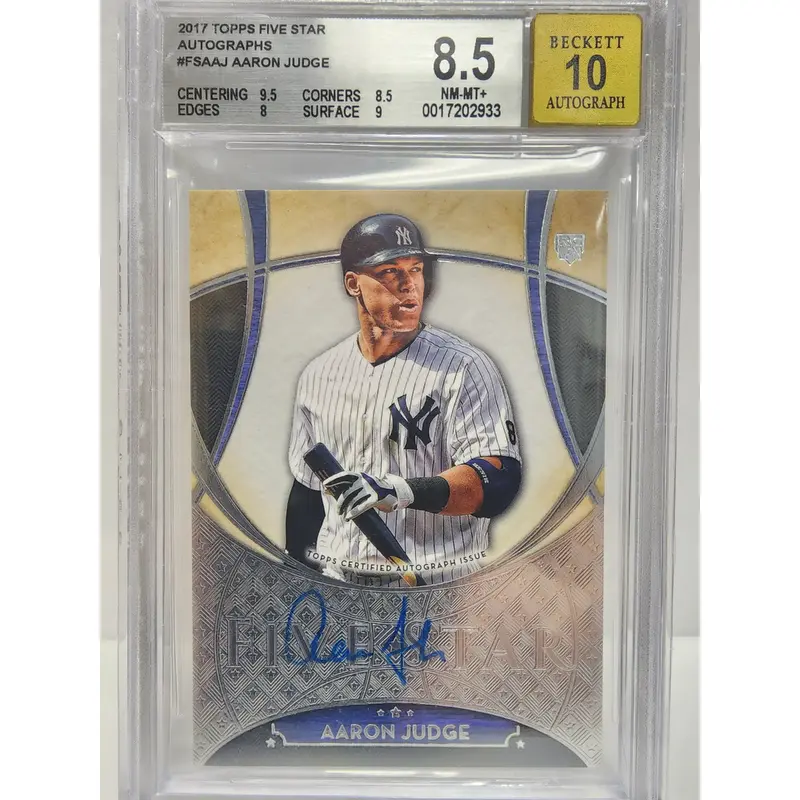 Aaron Judge 2017 Topps Five Star Auto BGS 8.5 Auto 10 2933
