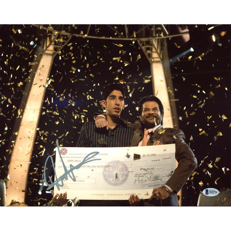 Dev Patel Slumdog Millionaire Authentic Signed 11X14 Photo BAS #B38794