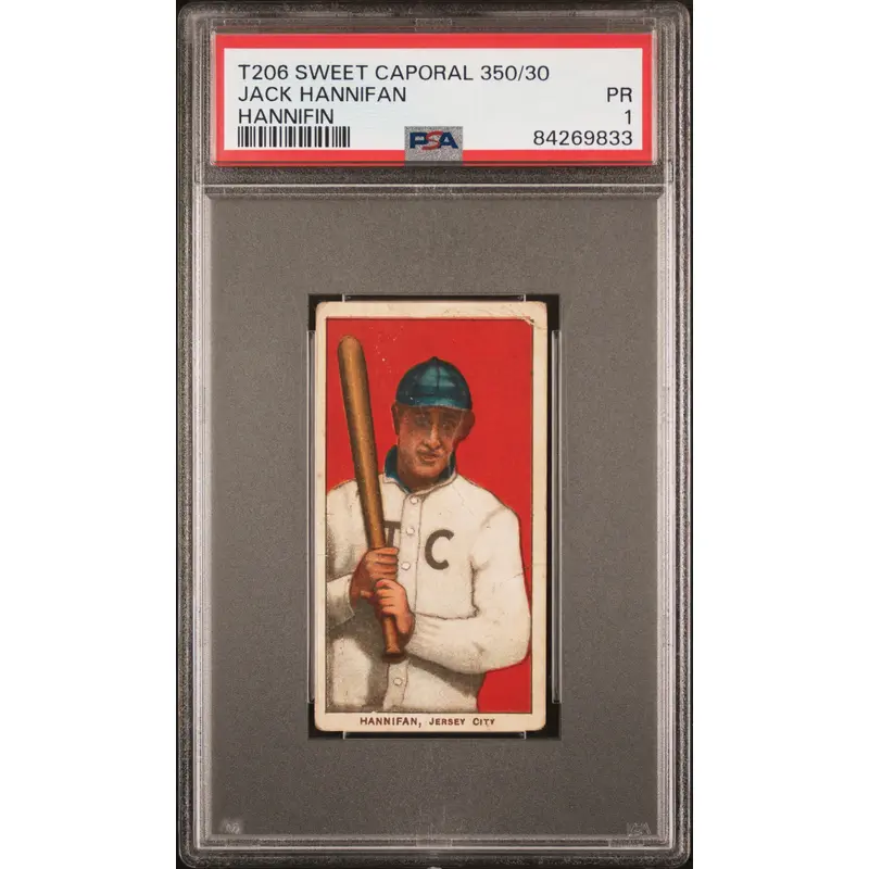 Jack Hannifan Hannifin 1909-11 T206 Sweet Caporal 350/30 PSA 1 Poor