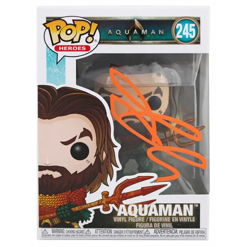 Jason Momoa Aquaman Authentic Signed #245 Funko Pop Vinyl Figure BAS