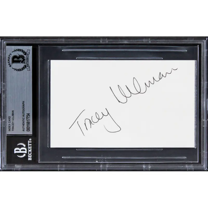 Tracey Ullman The Tracey Ullman Show Signed 3x5 Index Card BAS Slabbed