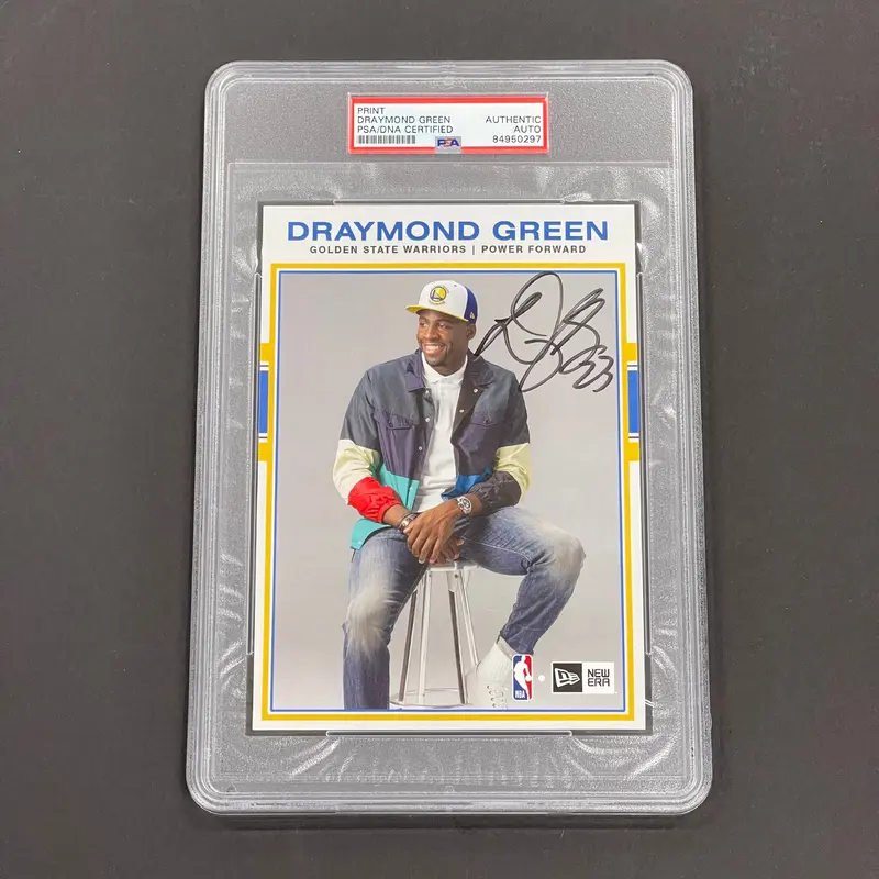 Draymond Green Signed Print PSA/DNA Encapsulated Warriors Autographed Auto
