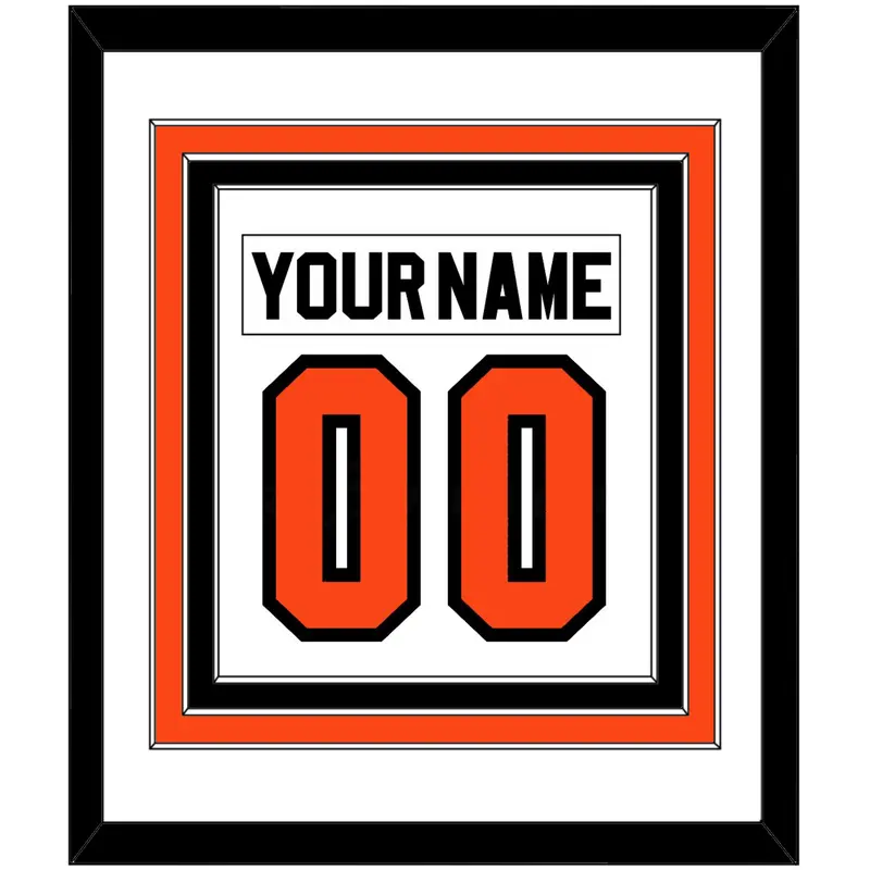 Philadelphia Nameplate & Number (Back) Combined - Road White (2007-2010) - Triple Mat 1