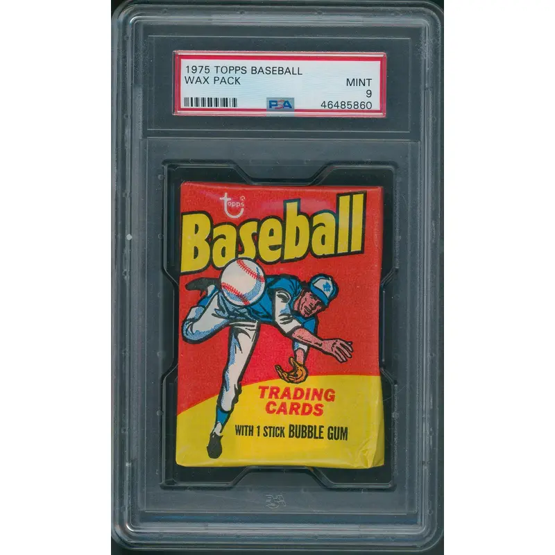 1975 Topps Baseball Unopened Wax Pack PSA 9