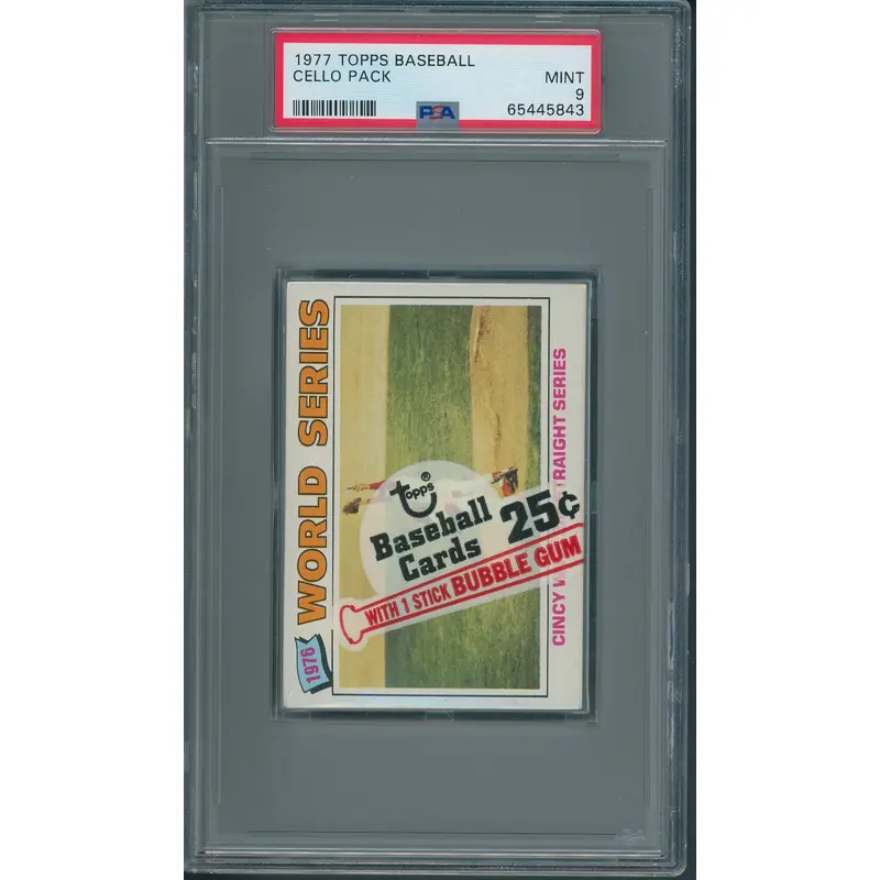 1977 Topps Baseball Unopened Cello Pack PSA 9 *5843