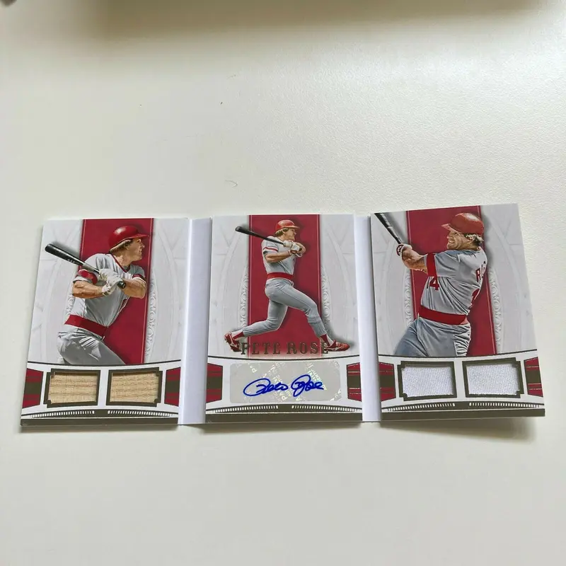 2016 Panini Pete Rose #15/25 Signed Game Used Jersey Bat Baseball Card Book Auto