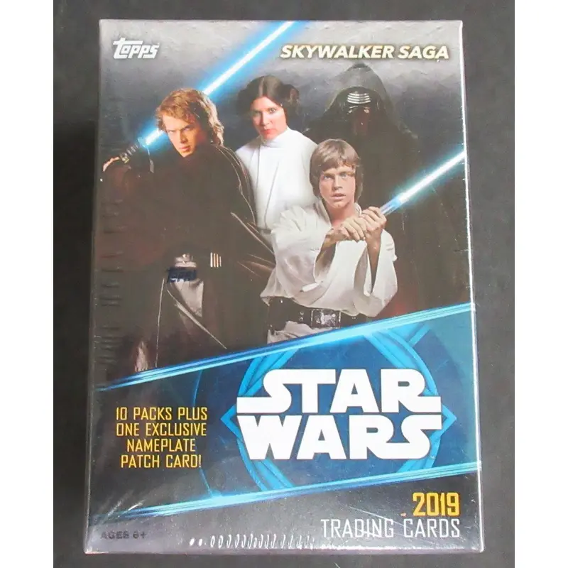 2019 Topps Star Wars: Skywalker Saga Blaster Box (10/6 plus Nameplate Patch Card)