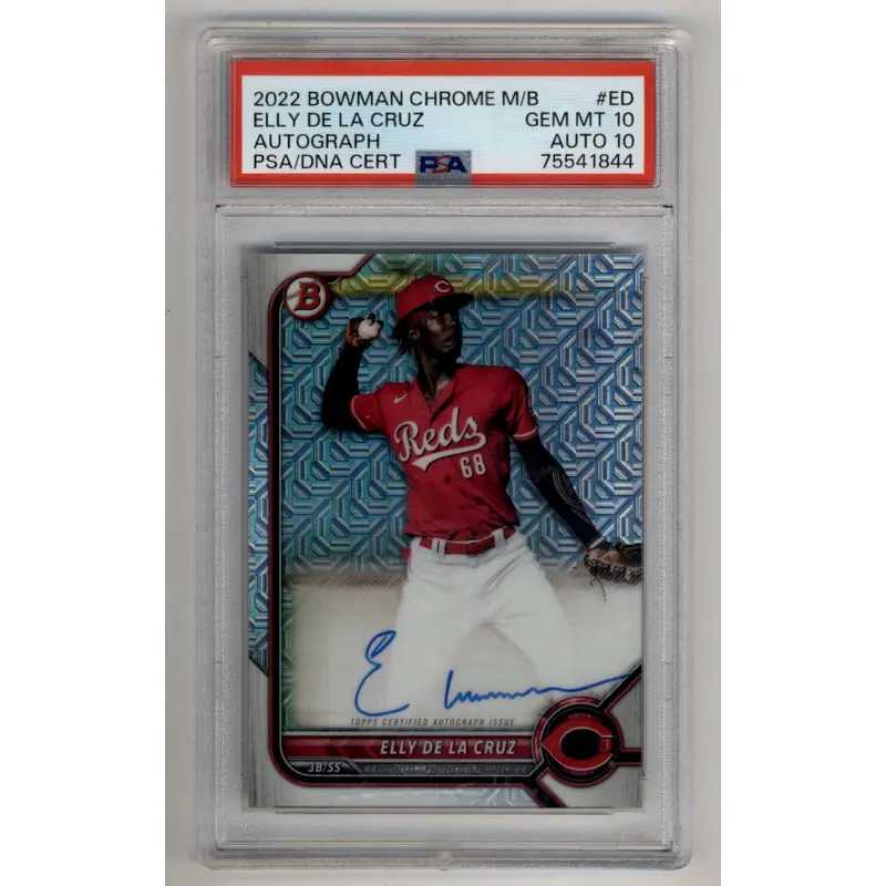 Elly De La Cruz 2022 Bowman Chrome Mega Box Auto PSA 10 Gem Mint Auto 10 1844