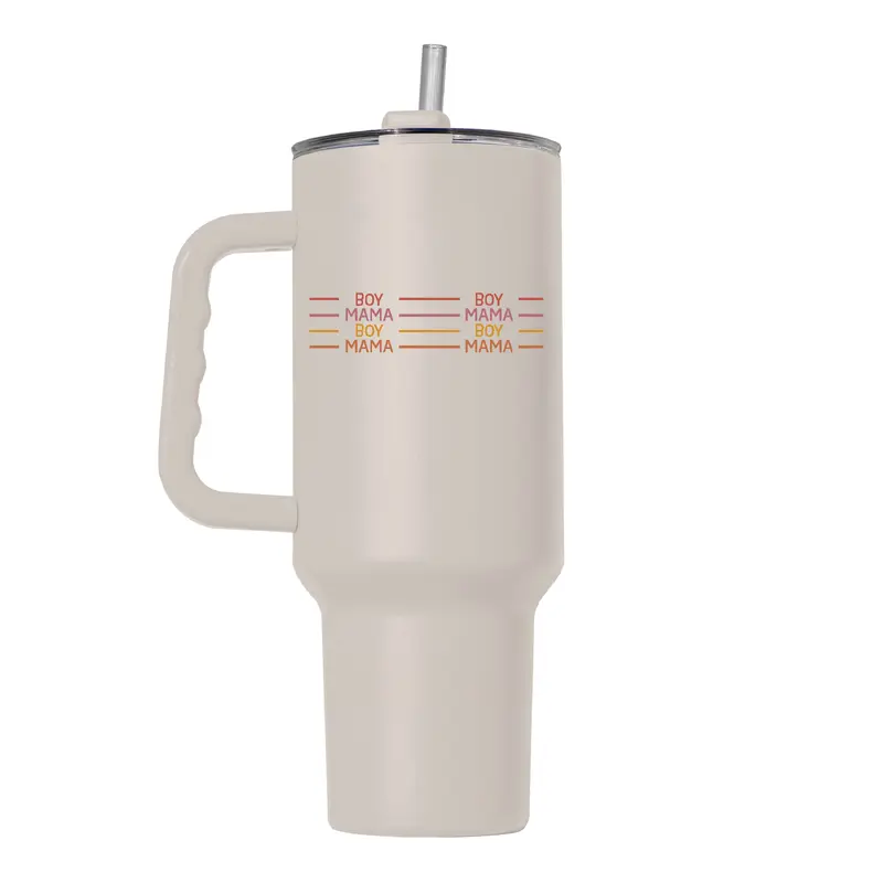 Mothers Day 40oz Boy Mama Sand Powder Coat Tumbler
