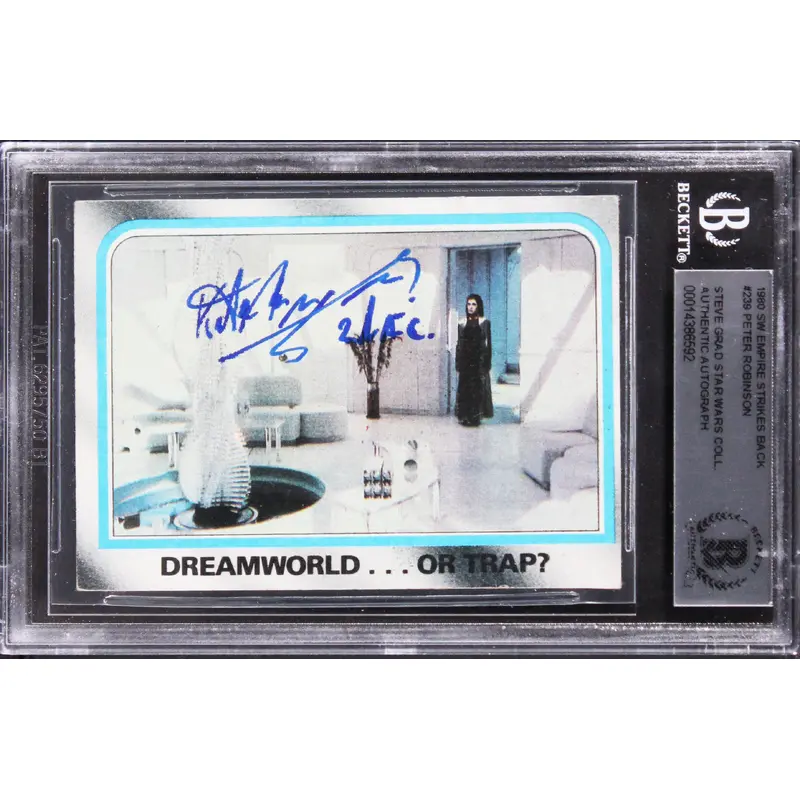 Peter Robinson Star Wars Signed 1980 SW Empire Strikes Back #239 Card BAS Slab