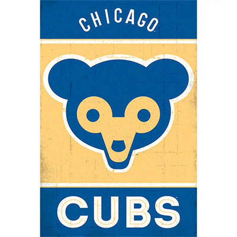 Chicago Cubs "Bear Cub" Retro 1962-78 Alternate Logo Official MLB Team Poster - Costacos