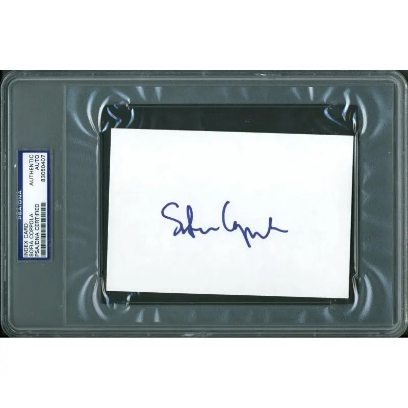 Sofia Coppola Authentic Signed 4X6 Index Card Autographed PSA/DNA Slabbed 1