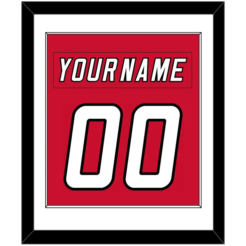 Carolina Nameplate & Number (Back) Combined - Red Jersey (2000-2007) - Single Mat 1