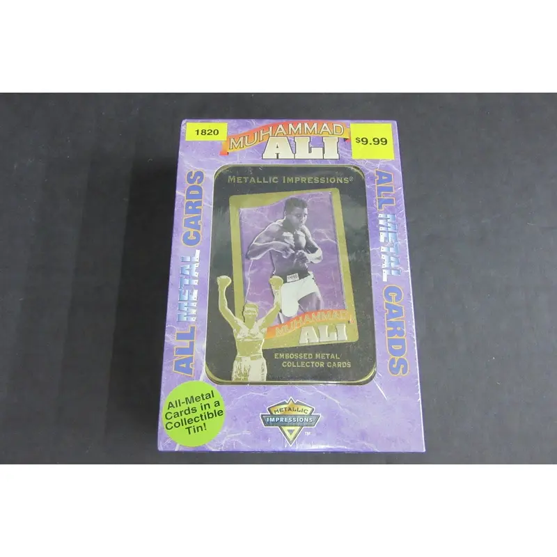 1995 Metallic Impressions Muhammad Ali Metal Cards Box