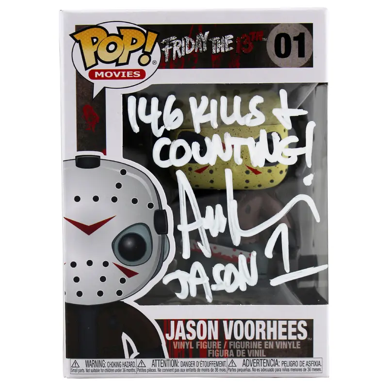 Ari Lehman "146 Kills & Counting" Signed Funko Pop Vinyl Figure W/ White Sig BAS