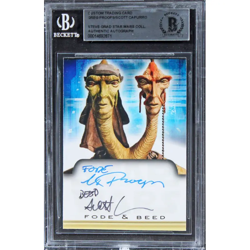 Greg Proops & Scott Capurro Star Wars Signed Custom Trading Card BAS Slabbed 3