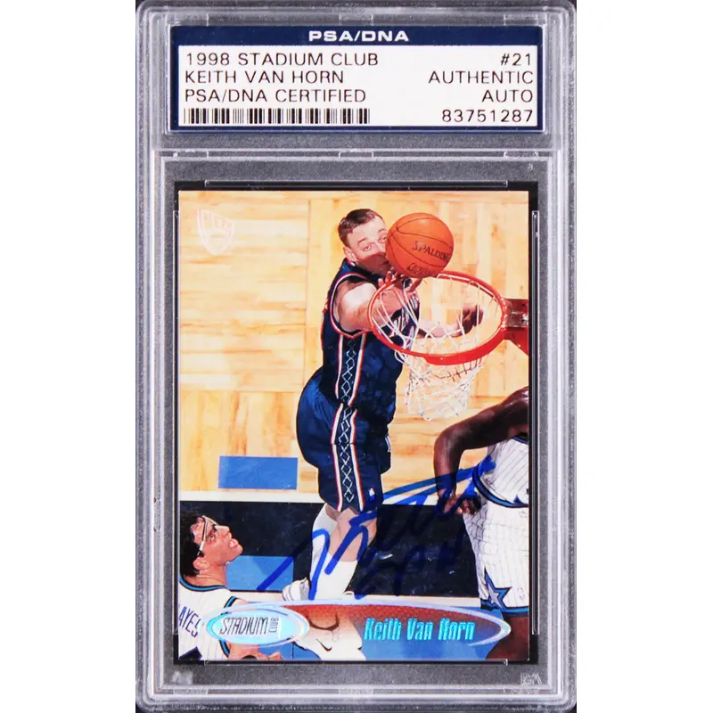 Nets Keith Van Horn Authentic Signed 1998 Stadium Club #21 Card PSA/DNA Slabbed