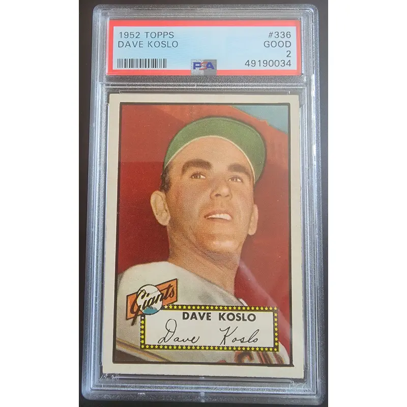 Dave Koslo 1952 Topps #336 PSA 2 Good