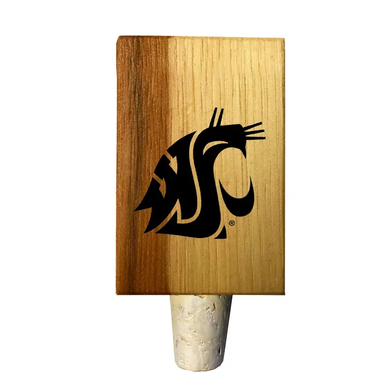 WSU Mini Alder Wood Bottle Stop
