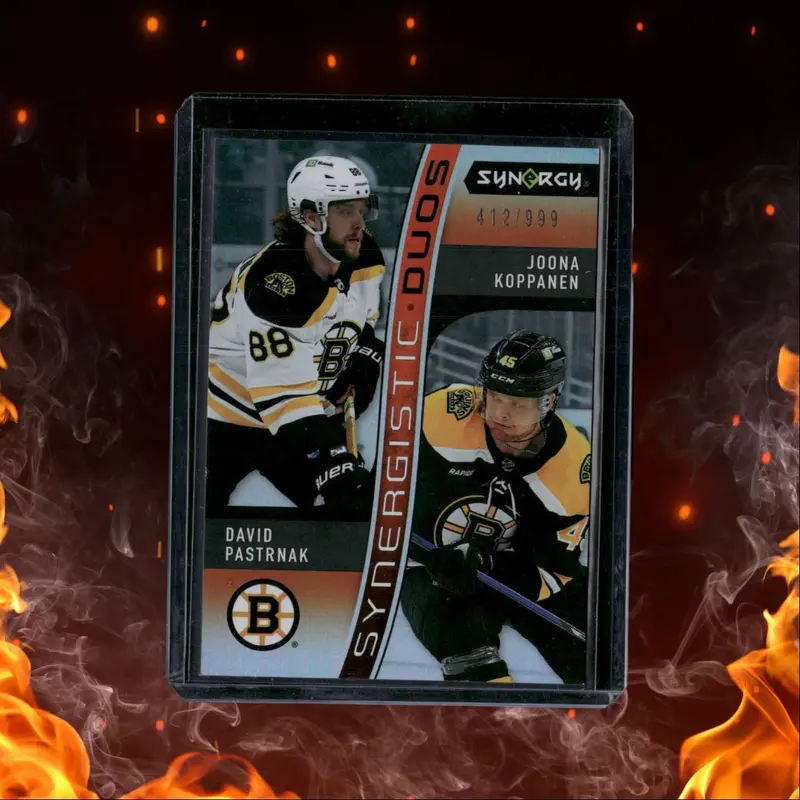 2023-24 Upper Deck Synergy Koppanen / Pastrnak Synergistic Duos 412/999 #SD-9