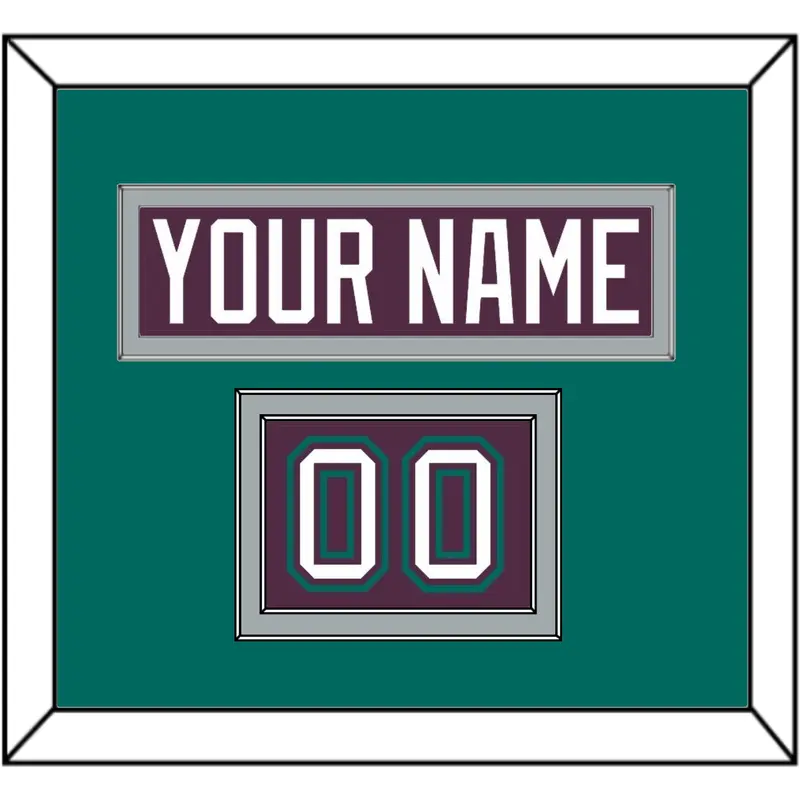 Anaheim Nameplate & Number (Shoulder) - Road Purple (1993-2006) - Double Mat 3