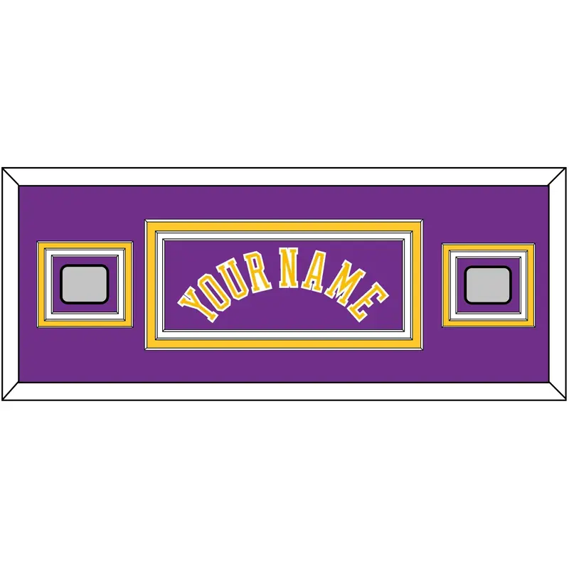 Los Angeles Name & 2 Champions Patches - Road Purple (1978-1997) - Triple Mat 4
