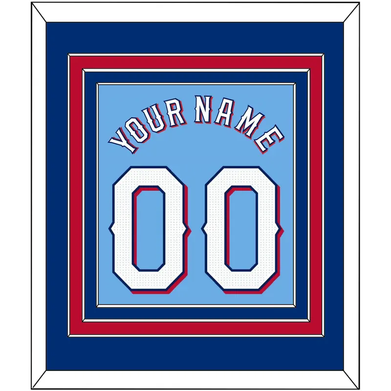 Texas Name & Number - Alternate Powder Blue - Triple Mat 3