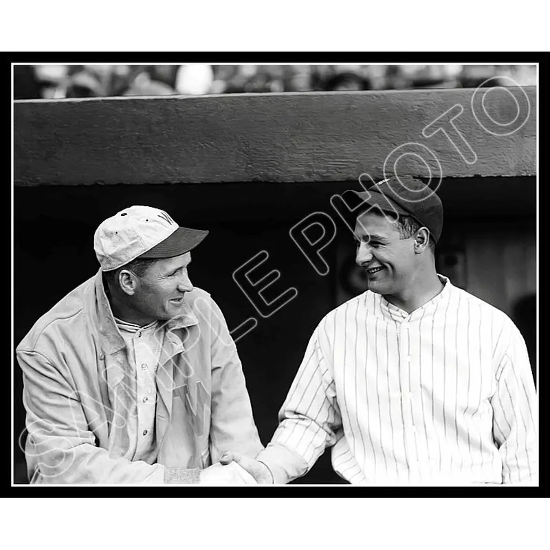 Lou Gehrig Walter Johnson 8X10 Photo - 1927 Yankees Senators- 1777