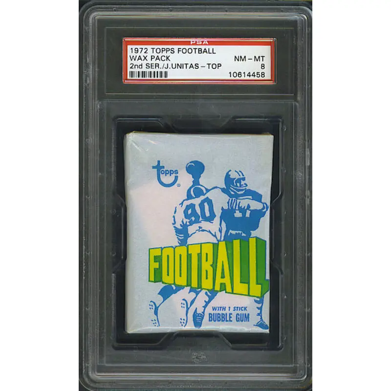 1972 Topps Football Unopened Series 2 Wax Pack PSA 8