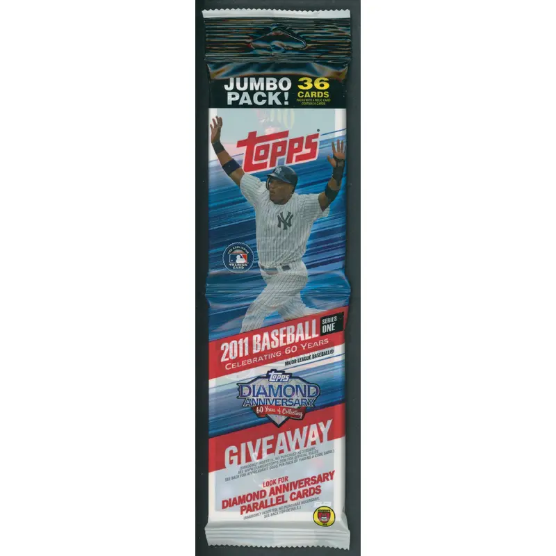 2011 Topps Baseball Unopened Series 1 Jumbo Pack (36)