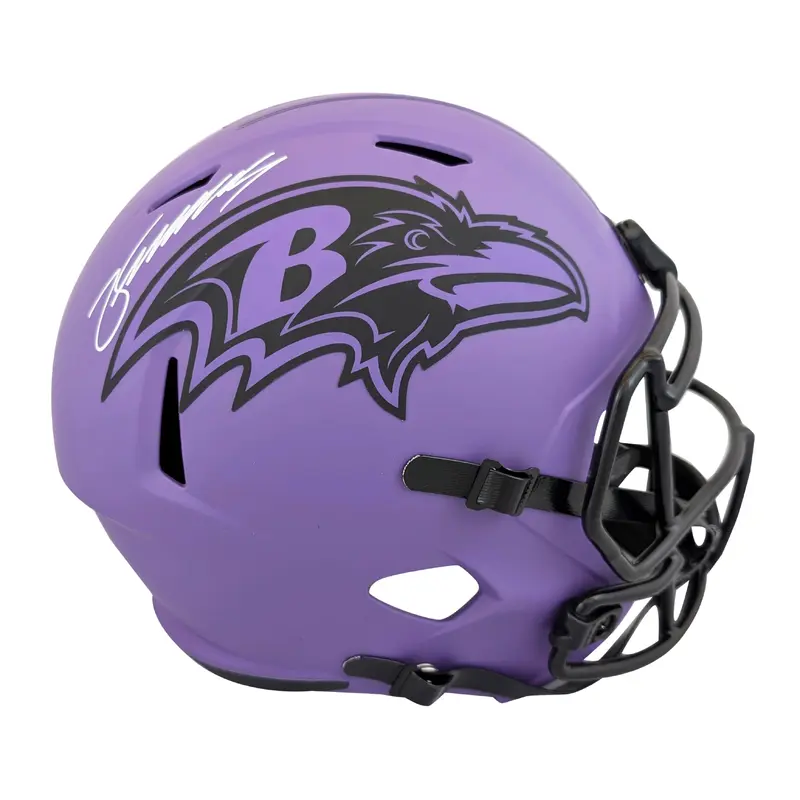 Ravens Zay Flowers Authentic Signed Rave Full Size Speed Rep Helmet BAS Witness