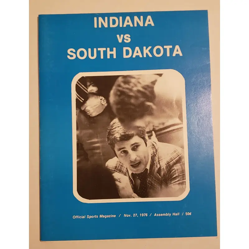 Indiana University vs. South Dakota basketball program November 27, 1976