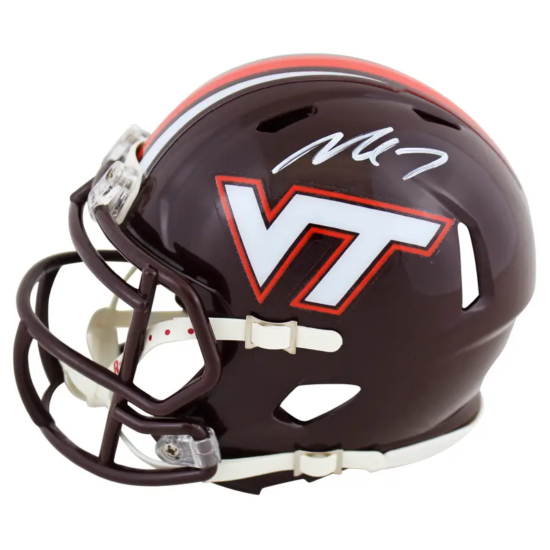 Virginia Tech Michael Vick Authentic Signed Maroon Speed Mini Helmet JSA Witness