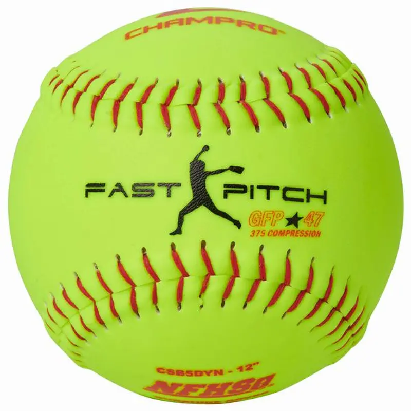 New Champro NFHS 12" Fast Pitch Durahide Cover .47COR Softball - Dozen CSB5DYN