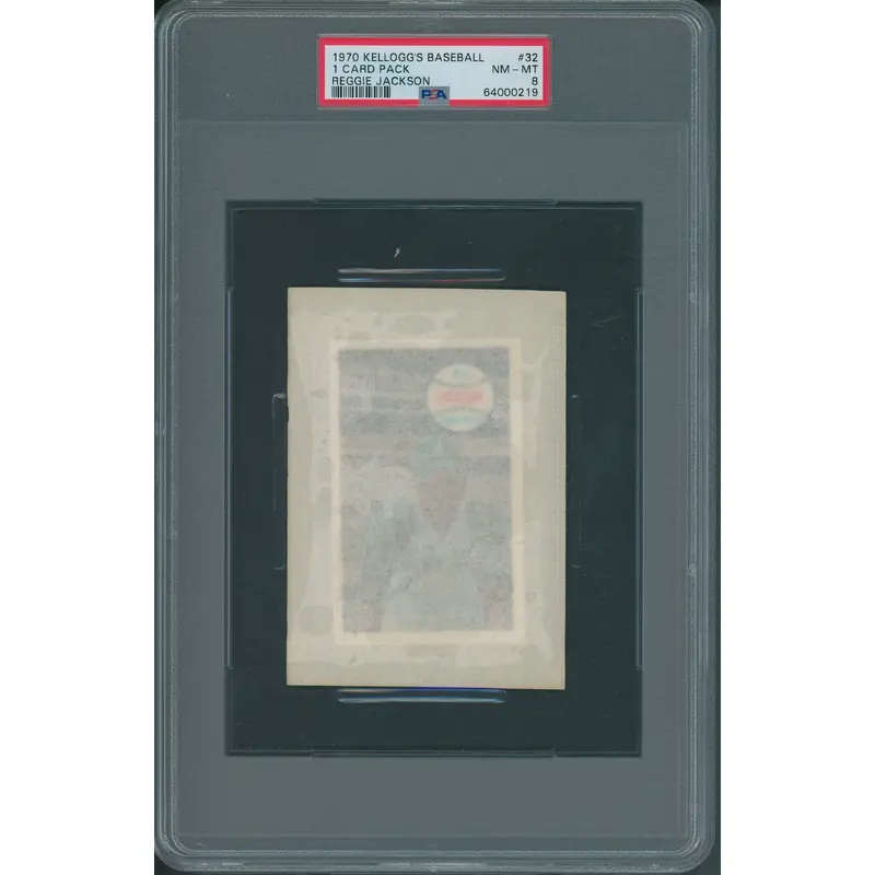 1970 Kellogg's Baseball Unopened (1) Card Pack PSA 8 Reggie Jackson *0219