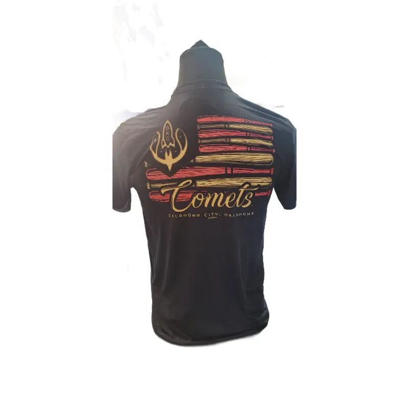 OKC Comets Navy Bat Flag 4th of July Shirt