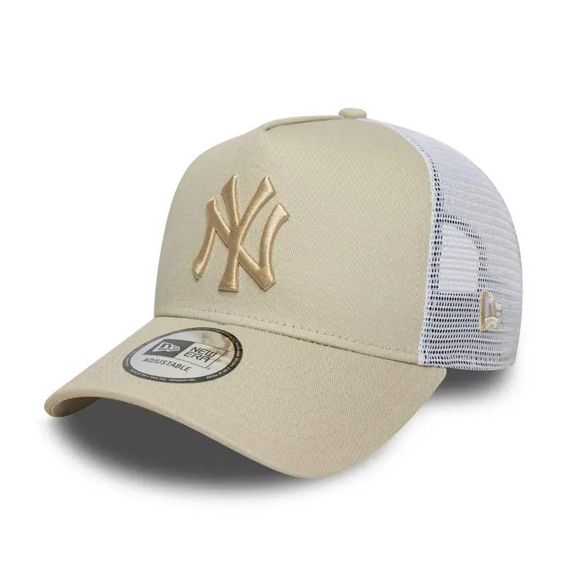 New Era - New York Yankees - League Essentials Trucker Cap - Stone Tonal