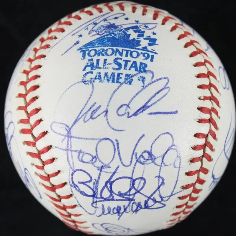 1991 Nl All Stars (25) Signed OML 91 Asg Baseball Sandberg Gwynn PSA/DNA #U03041