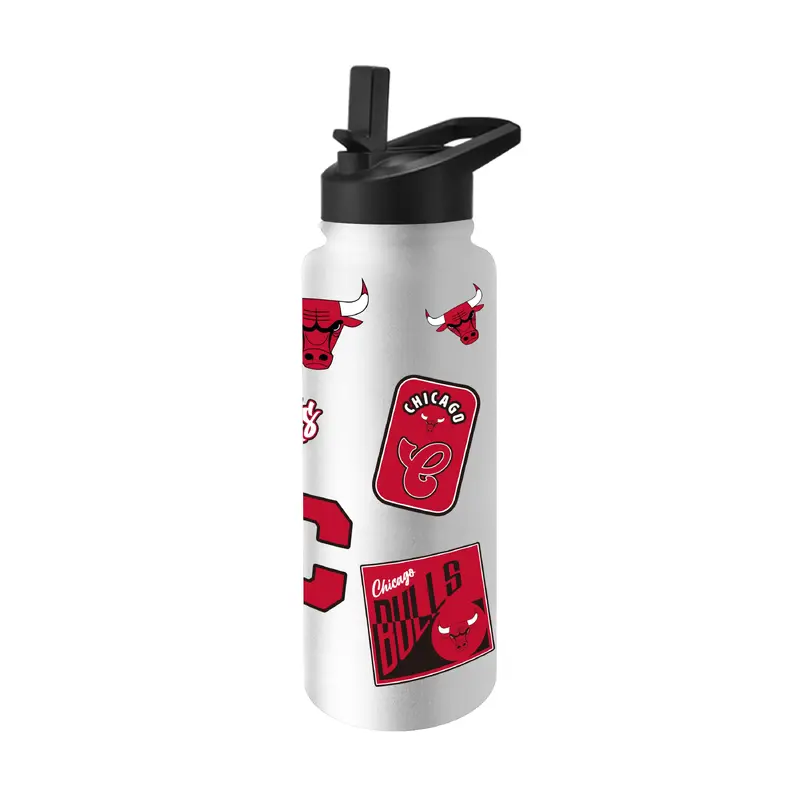 Chicago Bulls 34oz White Dreamweave Quencher Bottle