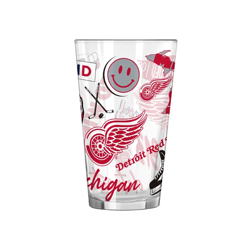 Detroit Red Wings 16oz Native Pint Glass
