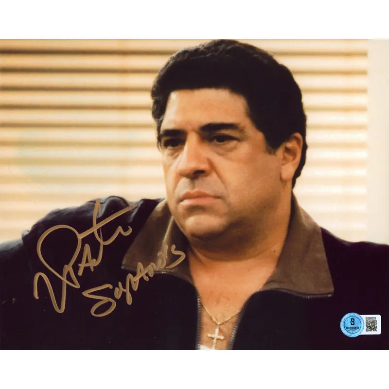 Vincent Pastore The Sopranos "Sopranos" Authentic Signed 8x10 Photo BAS 7