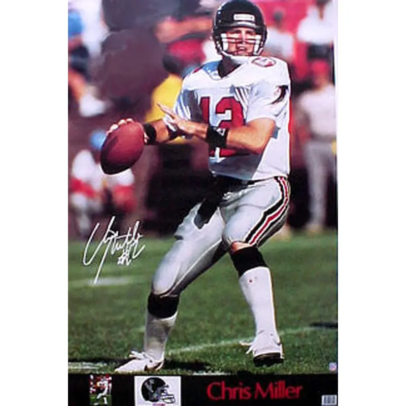 Chris Miller "Action" Atlanta Falcons QB NFL Action Poster - Marketcom 1991