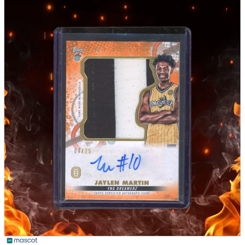 2022-23 Topps OTE Jaylen Martin Orange Patch Auto 07/25 #AJRC-JM1