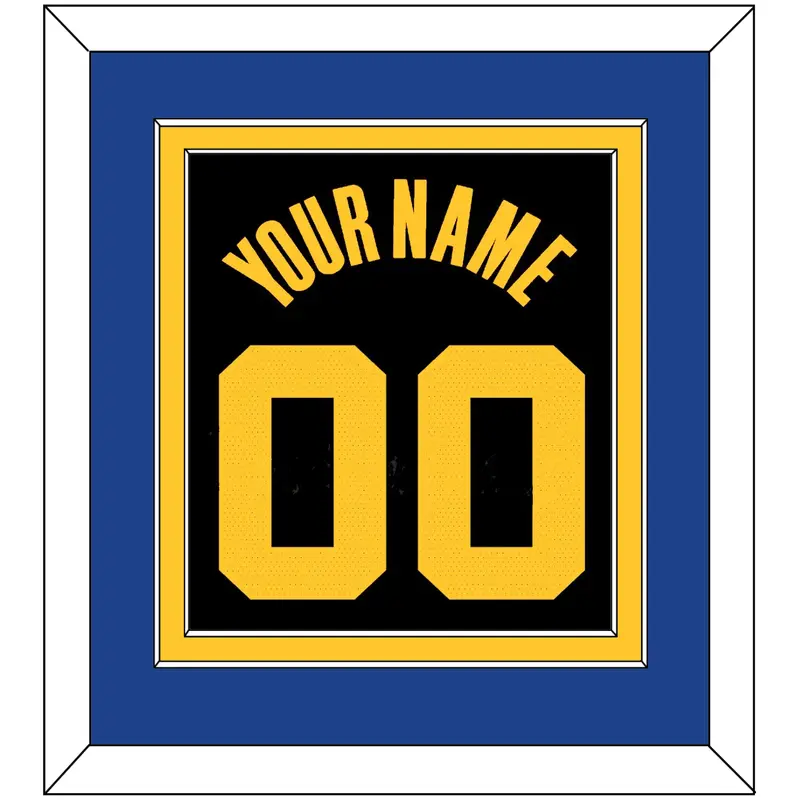 Golden State Name & Number - Black City (2021-2022) - Double Mat 2