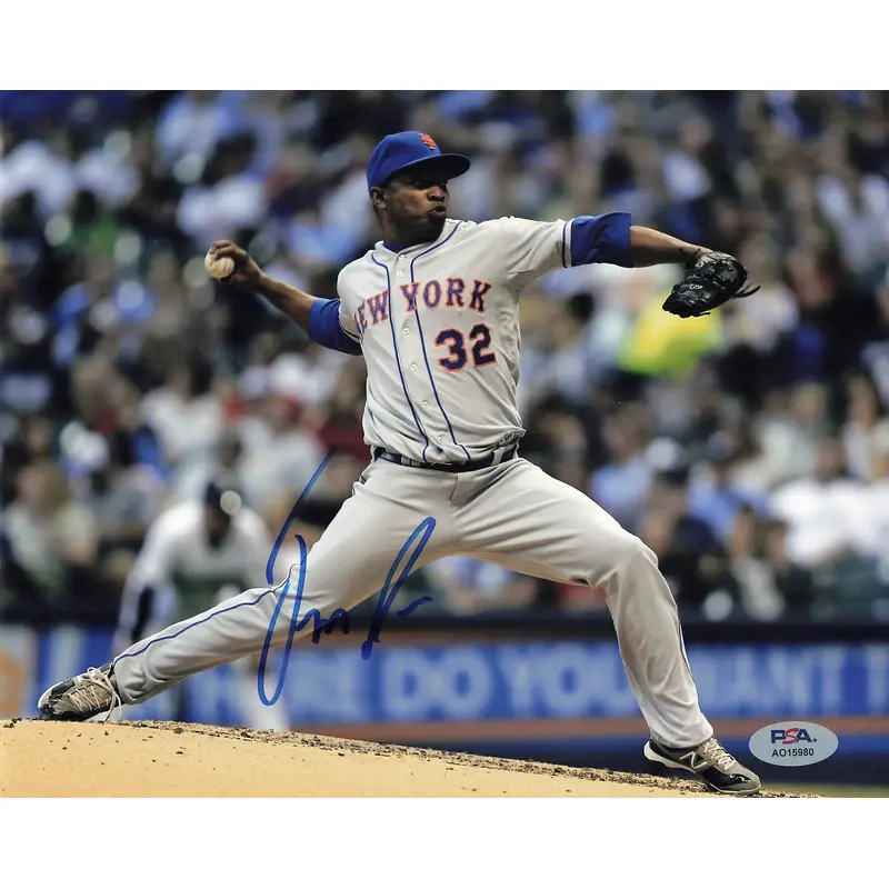 JENRRY MEJIA Signed 8x10 Photo New York Mets Autographed