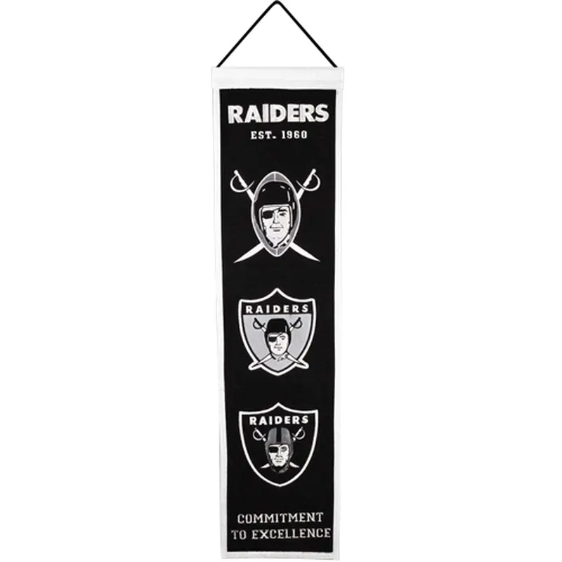 Las Vegas Raiders Logo Evolution Heritage Banner
