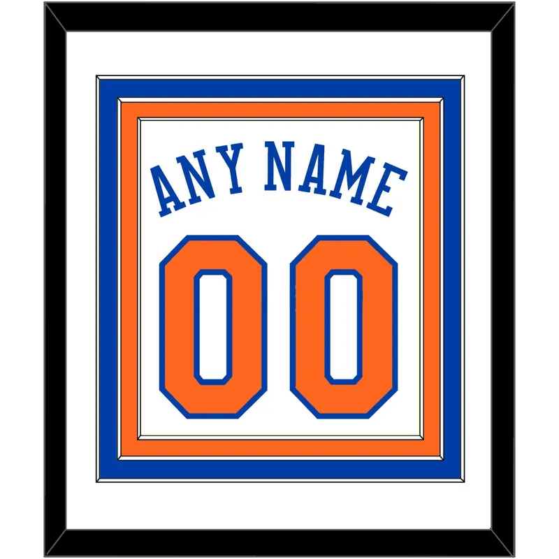 New York Name & Number - Home White - Triple Mat 1