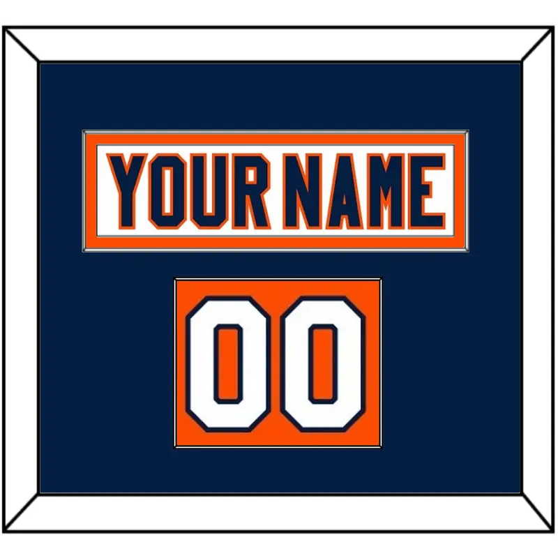 New York Nameplate & Number (Shoulder) - Road White (2007-2010) - Single Mat 2