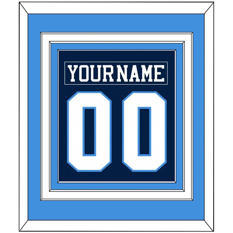 Pittsburgh Nameplate & Number (Back) Combined - Road Blue (1977-1980) - Triple Mat 5