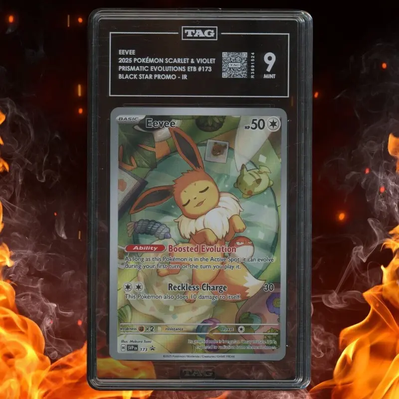 Pokemon Prismatic Evolutions ETB EEVEE Black Star Promo Illustration R 173 TAG 9
